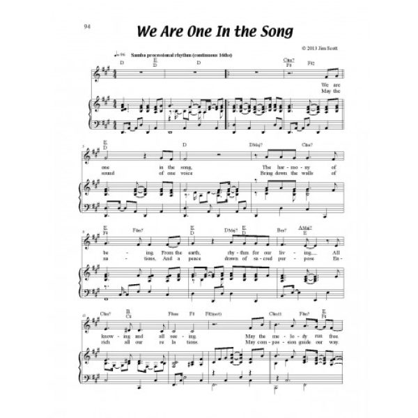 We Are One In the Song Solo Sheet