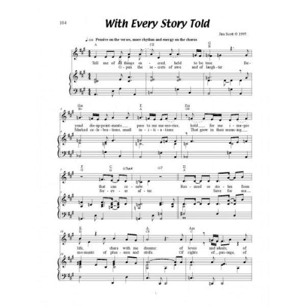 With Every Story Told Solo Sheet